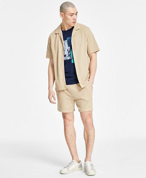alfani Sun + Stone Men's Shirt Graphic T-Shirt & Shorts Exclusively at Macy's Men's Fashion & Accessories