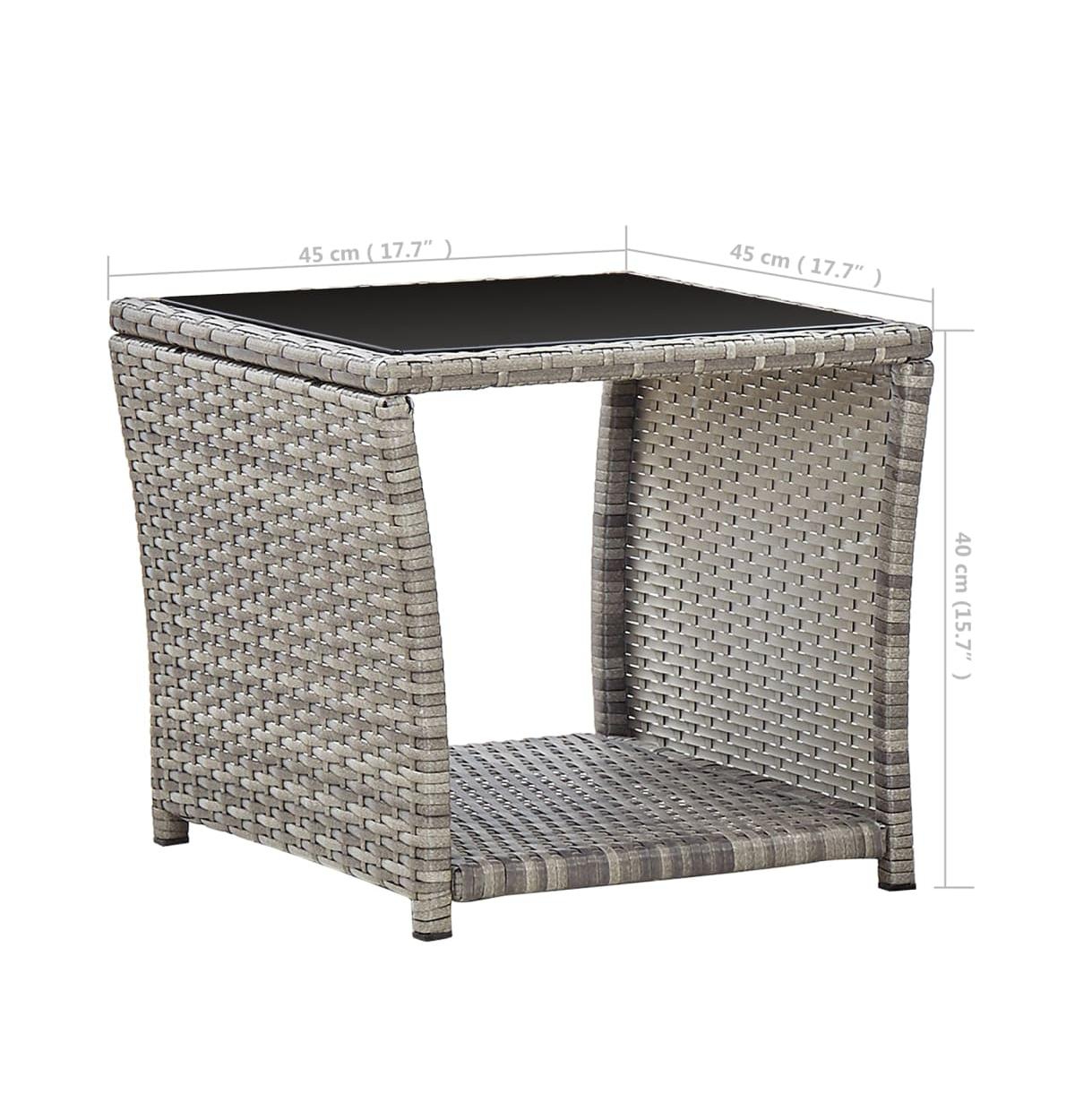 vidaXL Coffee Table Gray 17.7
