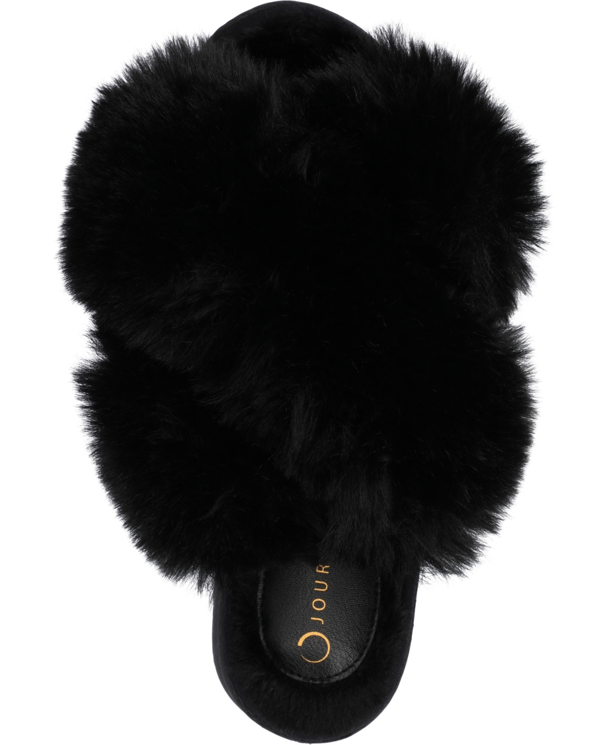 Journee Collection Skylah Faux Fur Slipper In Black