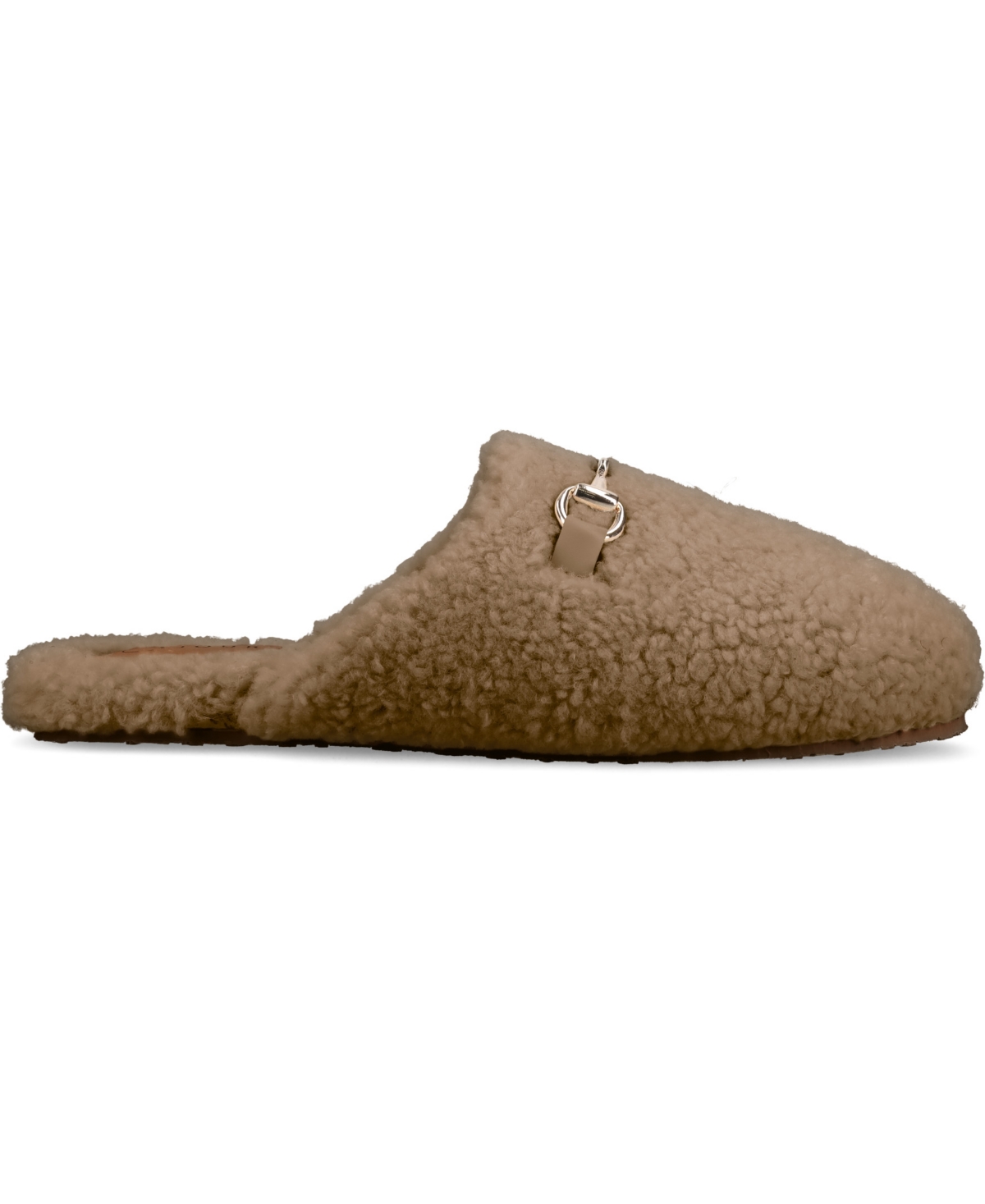 Journee Collection Monnroe Faux Fur Scuff Slipper In Tan