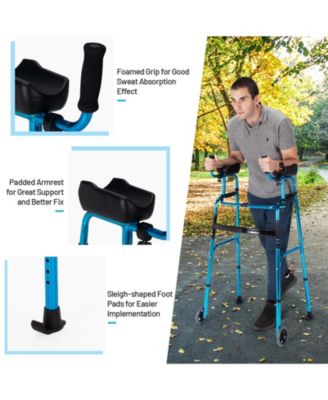 Folding Adjustable Aluminum Wheel Walking Frame