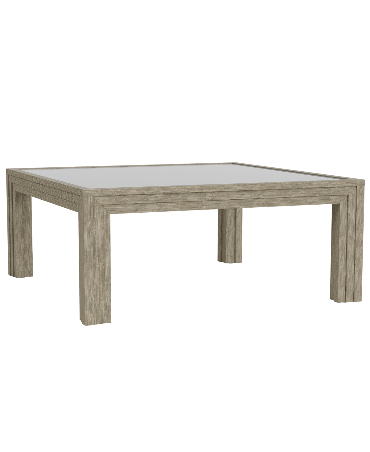 Macy's Cascade 42" Glass Square Cocktail Table In Dovetail