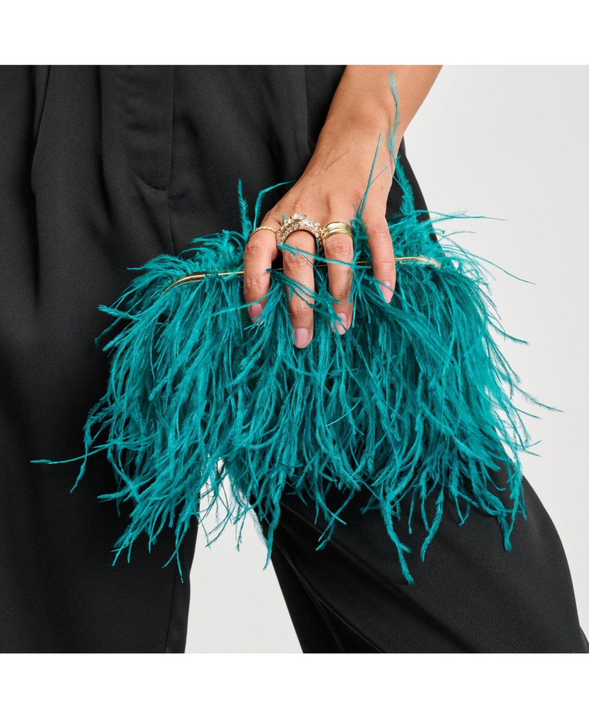 Moda Luxe Harlow Feather Evening Bag