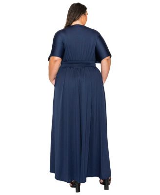 Plus Size Raffi Pocket Empire Waist Maxi Dress
