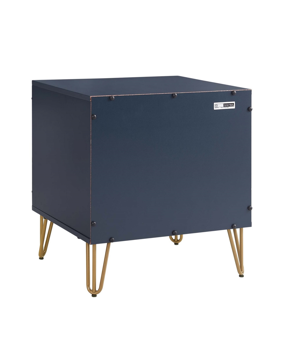 Manhattan Comfort Dumbo 1-drawer Modern Nightstand In Midnight Blue