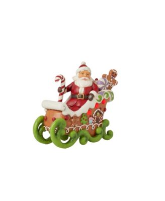 Gingerbread Light Emitting Diode Santa Figurine
