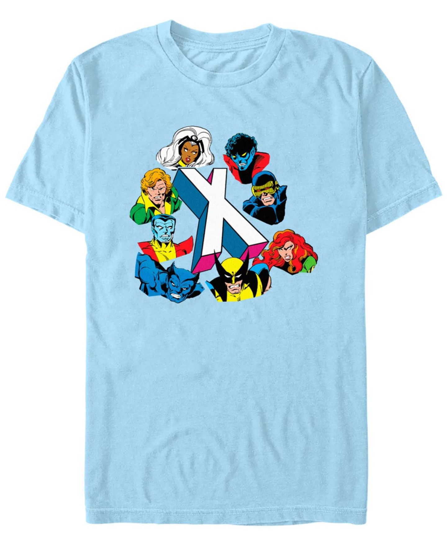 Мужская футболка Fifth Sun 90s X-Men Ring Short Sleeve, цвет: Светлый синий — фото 1