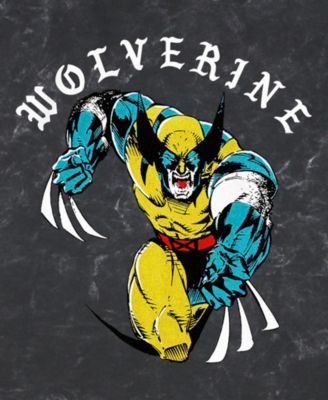 Men's Marvel Wolverine Homeslice Short Sleeve Mineral Wash Tee