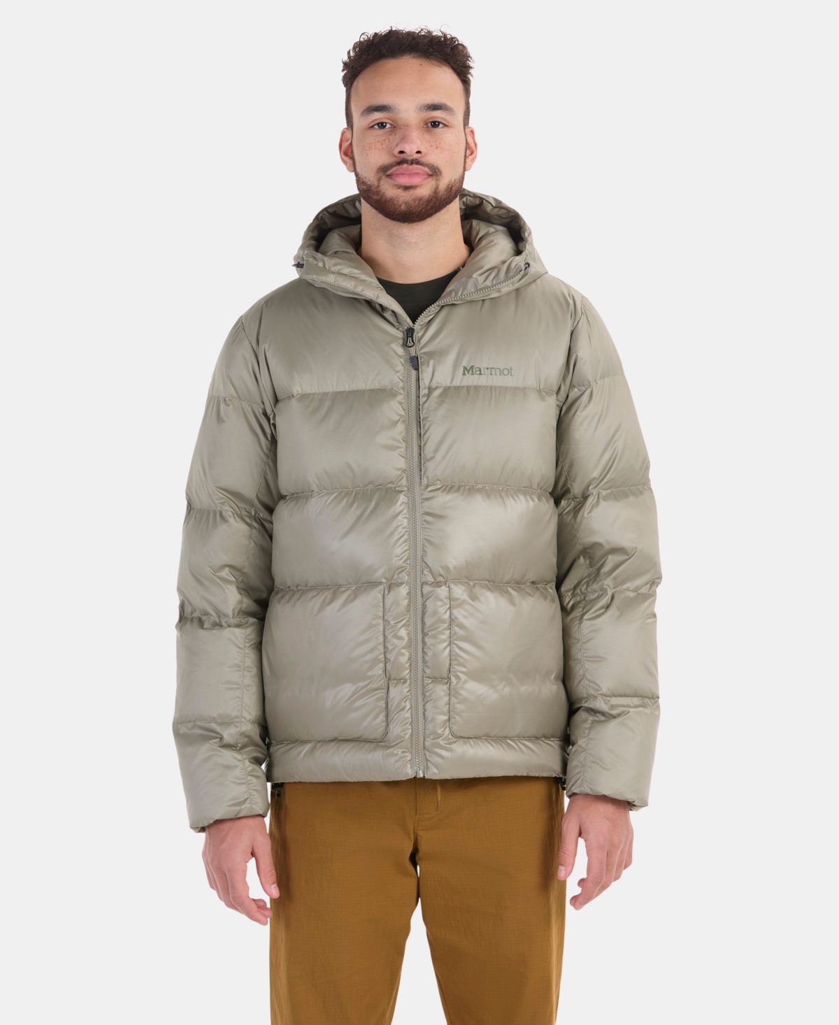 Men's Guides Down Puffer Hoodie - Dark Steel