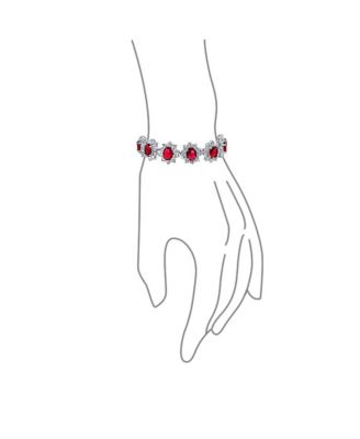 Style Fashion Oval Crown Halo Statement Bracelet Matching Clip On Earrings Jewelry Set Plated