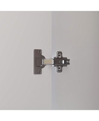 1Pc MDF L-Shaped 4-Door Storage Corner Wardrobe Cabinet