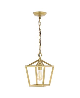 Oslin 8" 1-Light Vintage Farmhouse Iron Chain Pagoda LED Pendant