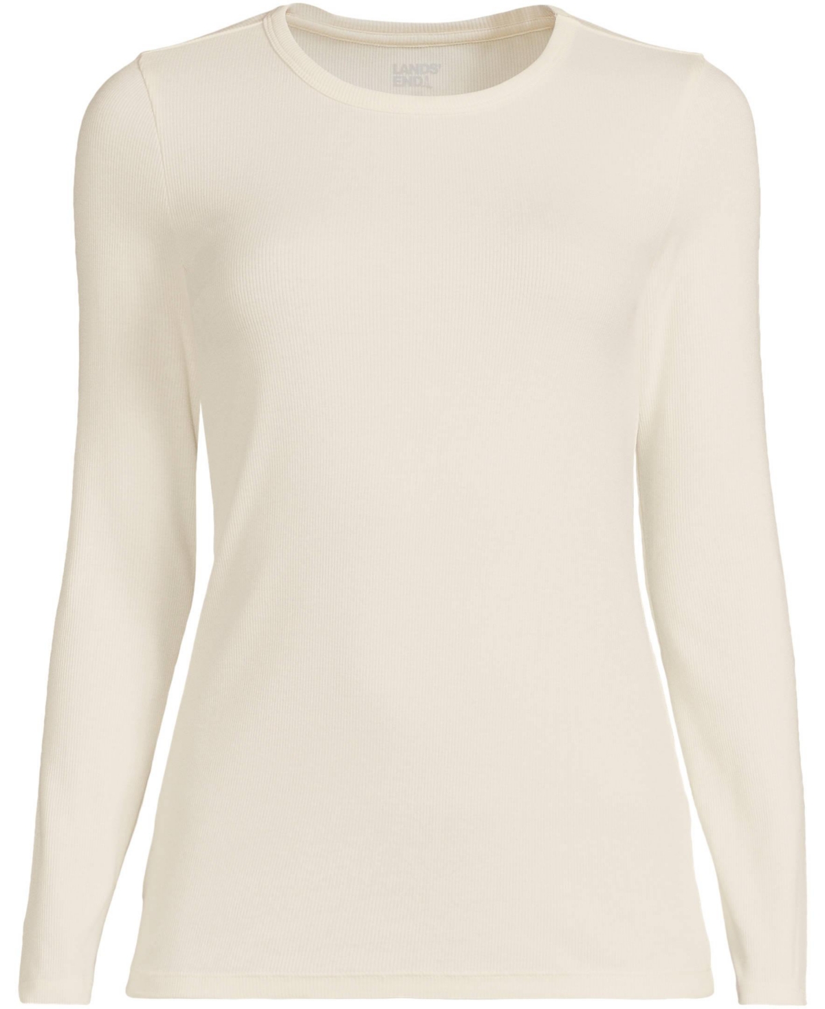 Lands' End Women's Tall Sleeve Micro Rib T-Shirt