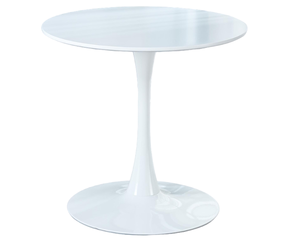 Slickblue Mid-Century Tulip Dining Table for 2-4 People with Round Mdf Top for Stylish Dining Spaces