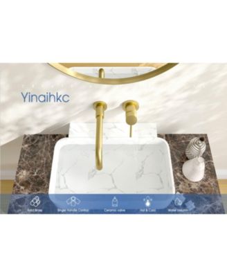 Wall Mount Faucet for Bathroom Sink or Bathtub Sleek and Space-Saving Design