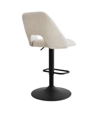 2-Pc. Fabric 360° Swivel Adjustable Barstools