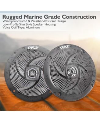 4" Low-Profile Marine LED Speakers, Waterproof, 100 Watt