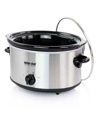 4 Quart Oval Slow Cooker with Removable Stoneware Crock