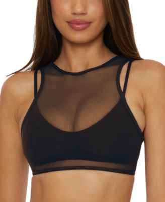 Becca - Women's Muse Mesh-Overlay Multi-Way Bralette Bikini Top