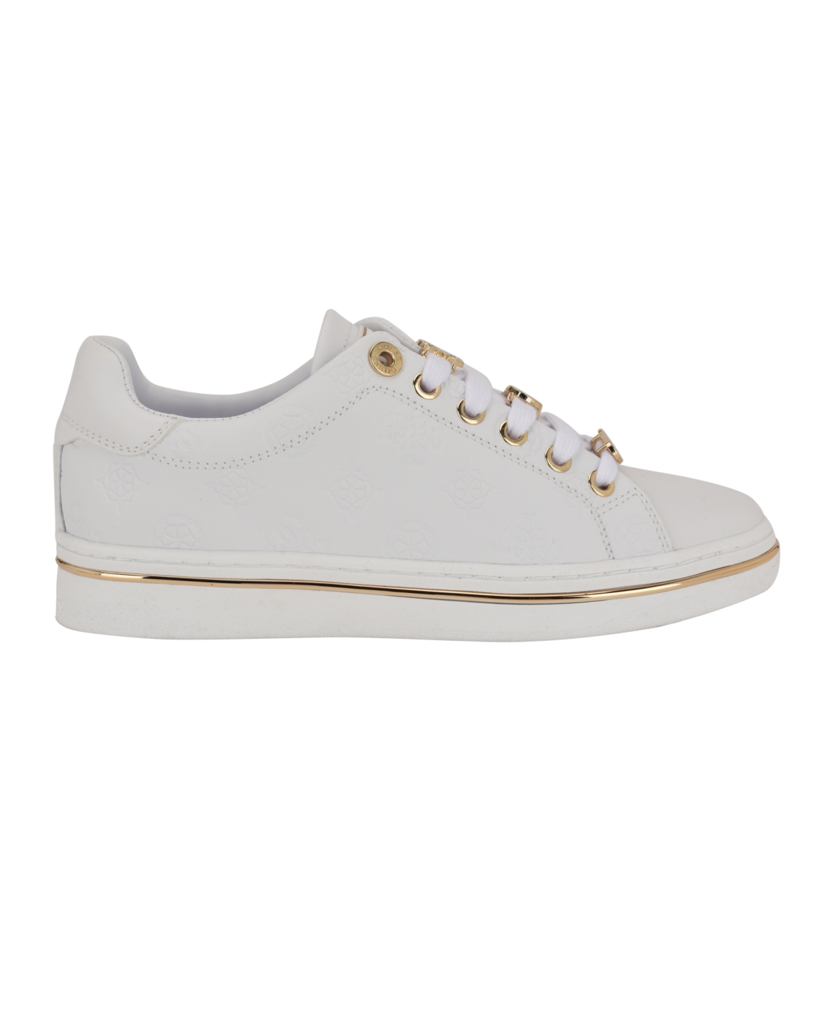 Guess Women's Stasey Charms Lace-up Sneaker In Gold