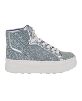 Women's Queenly Rhinestone Embellished High Top Sneakers