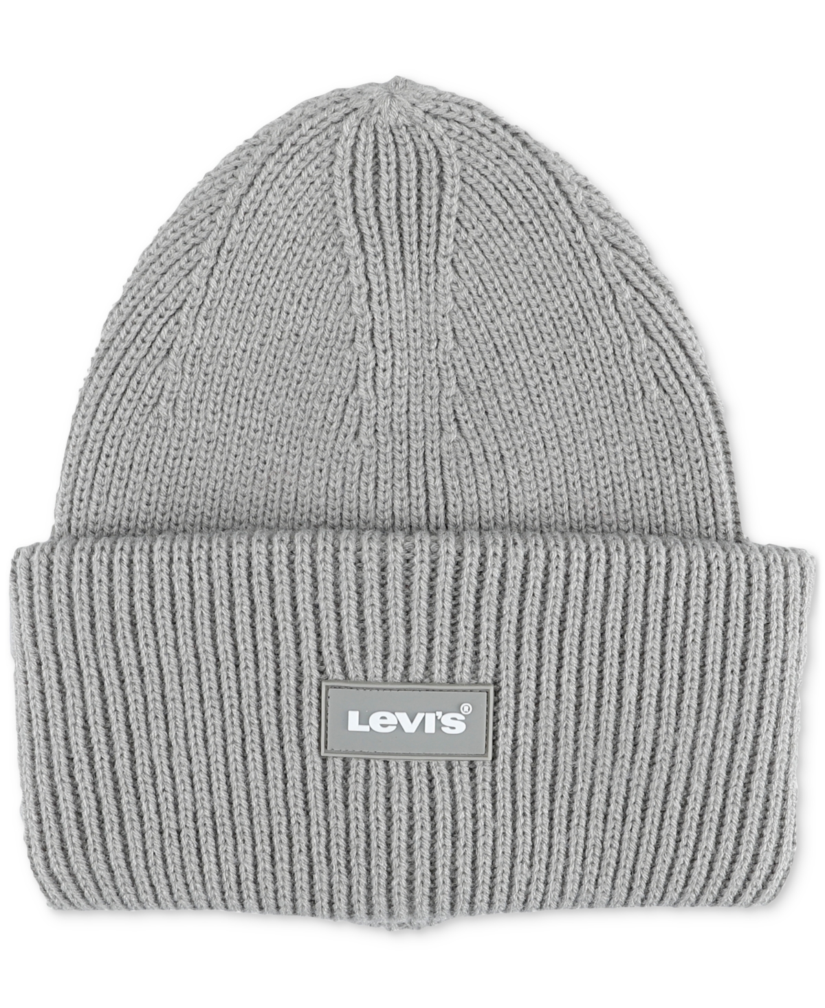 Levi's Men's Triple Rolled Cuff Logo Beanie In Gray