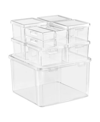 12-Piece Sewing and Craft Material Storage Set with Lids