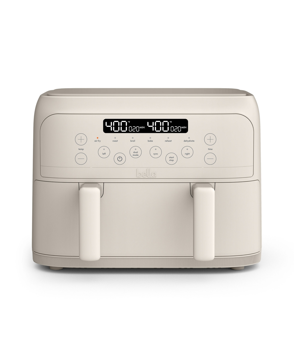 Bella Trizone 4-qt. Extra-large Nonstick Air Fryer In Oatmilk