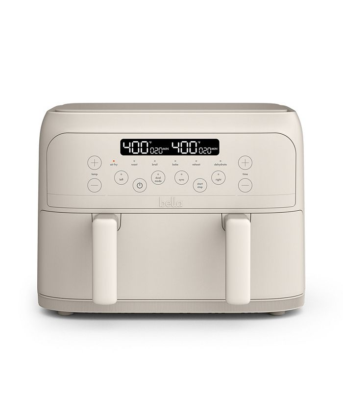 Bella Trizone® 4-Qt. Extra-Large Nonstick Air Fryer - Tan/Beige