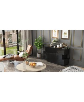 High Gloss White Wood 6-Drawer Chest of Drawers