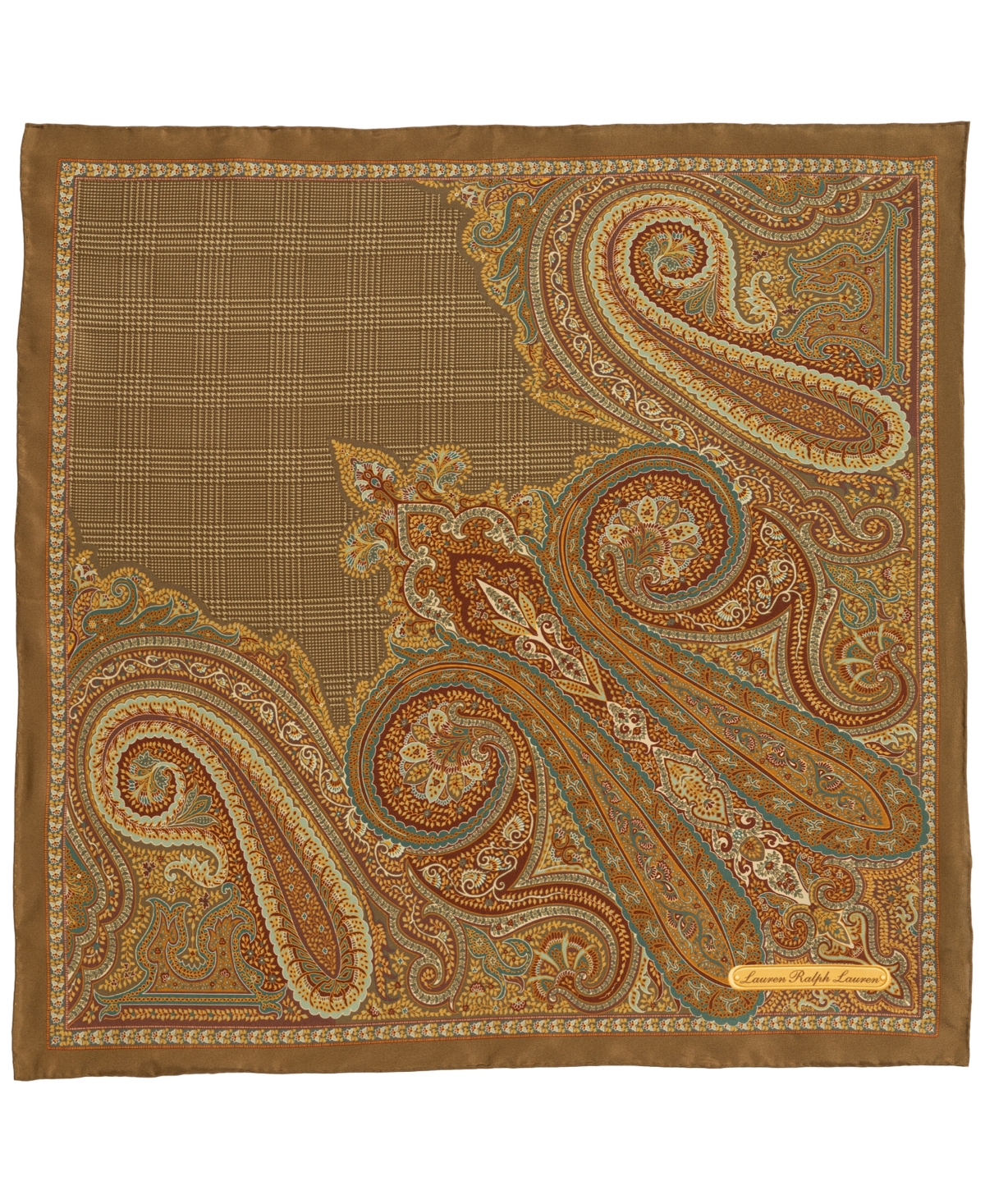 Lauren Ralph Lauren Paisley Glen Plaid Square Scarf