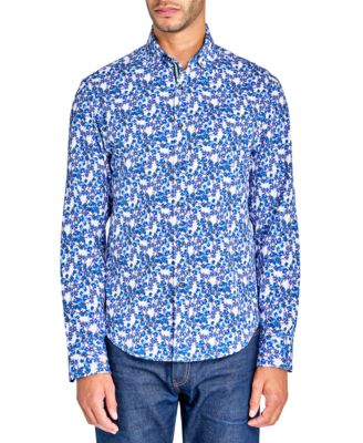 Society of Threads - Men's Regular-Fit Non-Iron Performance Stretch Floral Button-Down Shirt