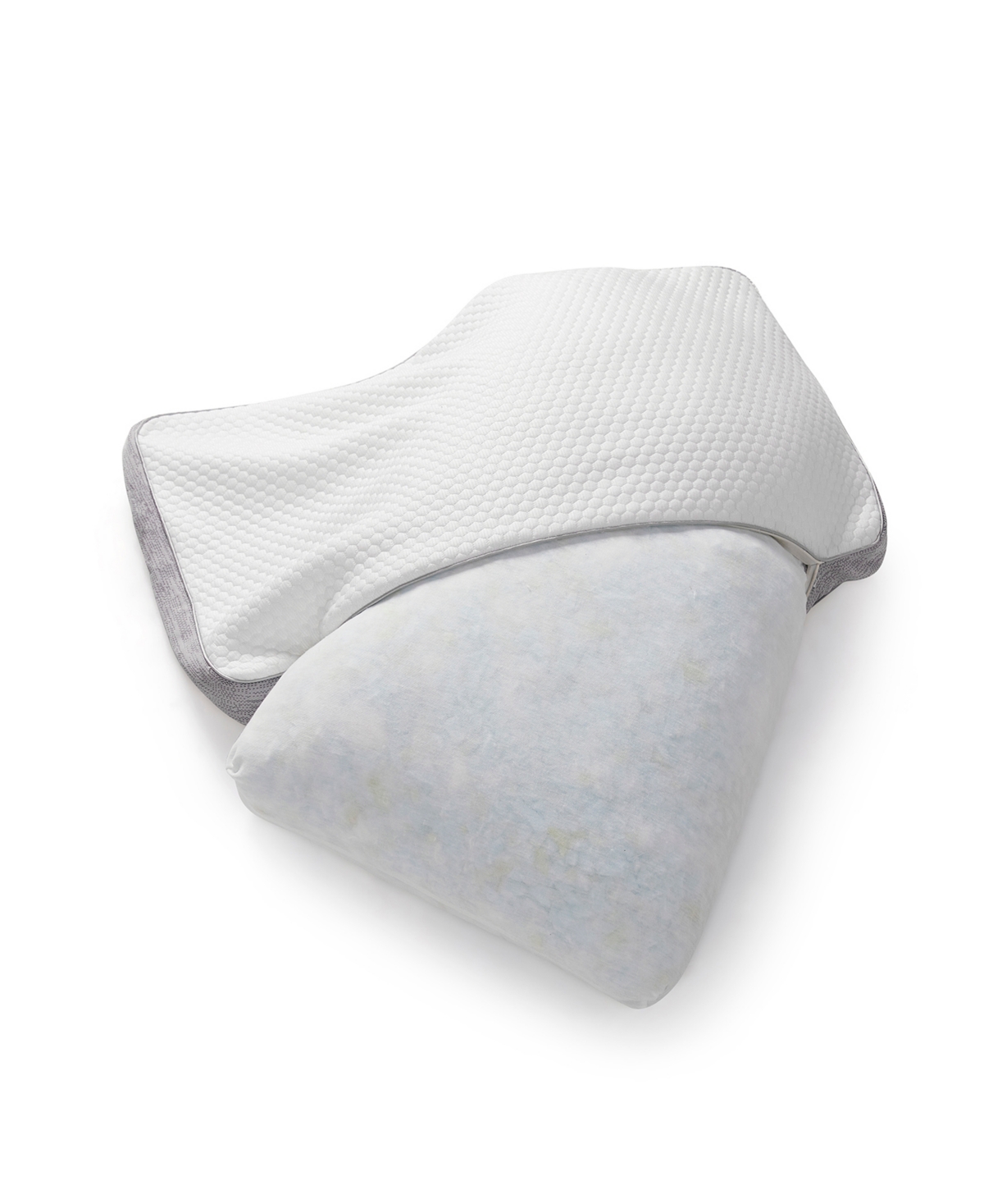 Nestl Adjustable Memory Foam Blend Cooling Side Sleeper Pillow, Queen In White