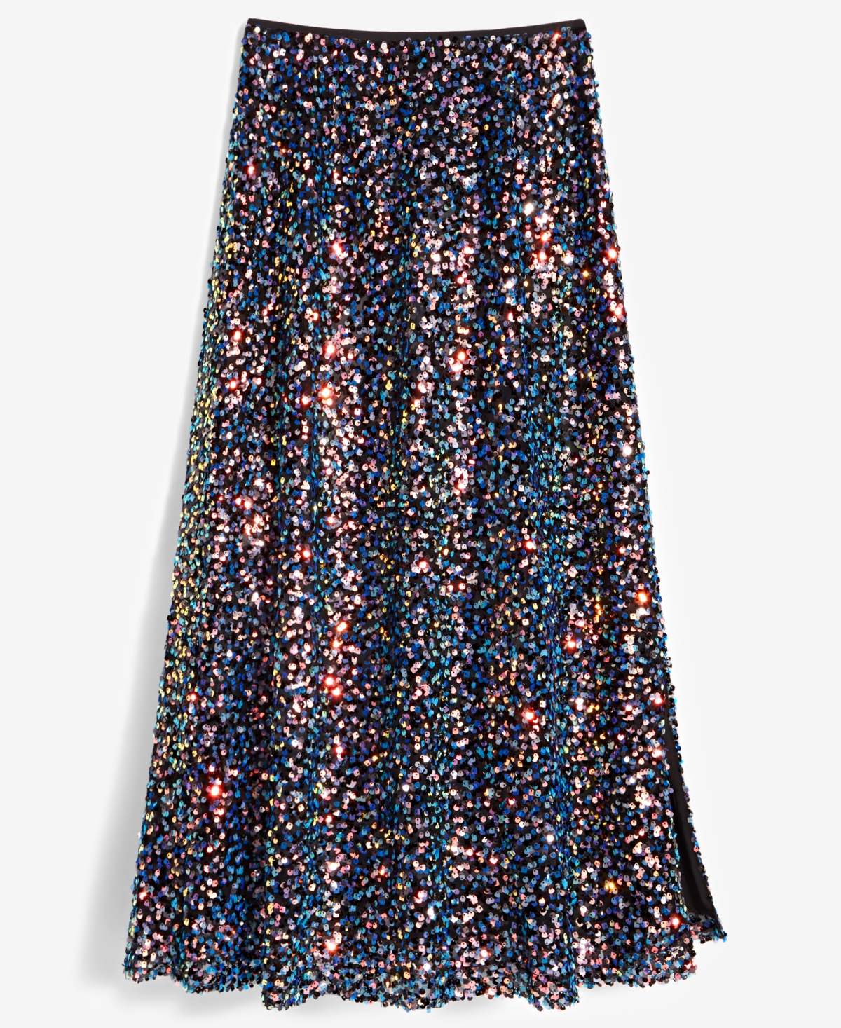 On 34th Women's Multi Sequin Midi Skirt, Created For Macy's In Deep Black