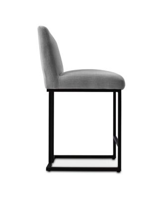 Set of 2 Fabric Counter Height Stools, 25" Seat Height Armless Upholstered Chairs for Kitchen Island-Maison Boucle