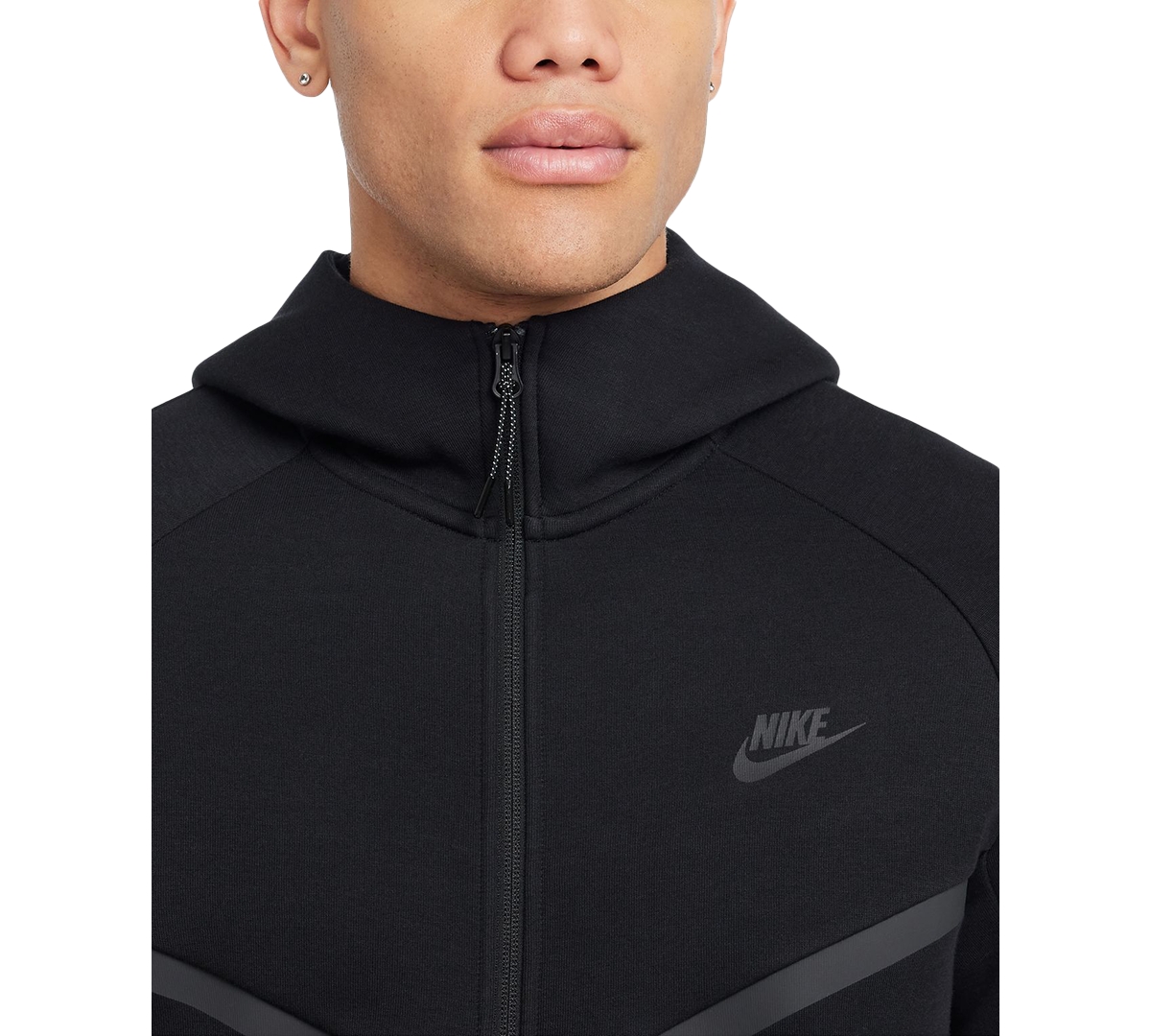 Nike Mens  Tech Fleece Full-zip Windrunner Hoodie In Black,black