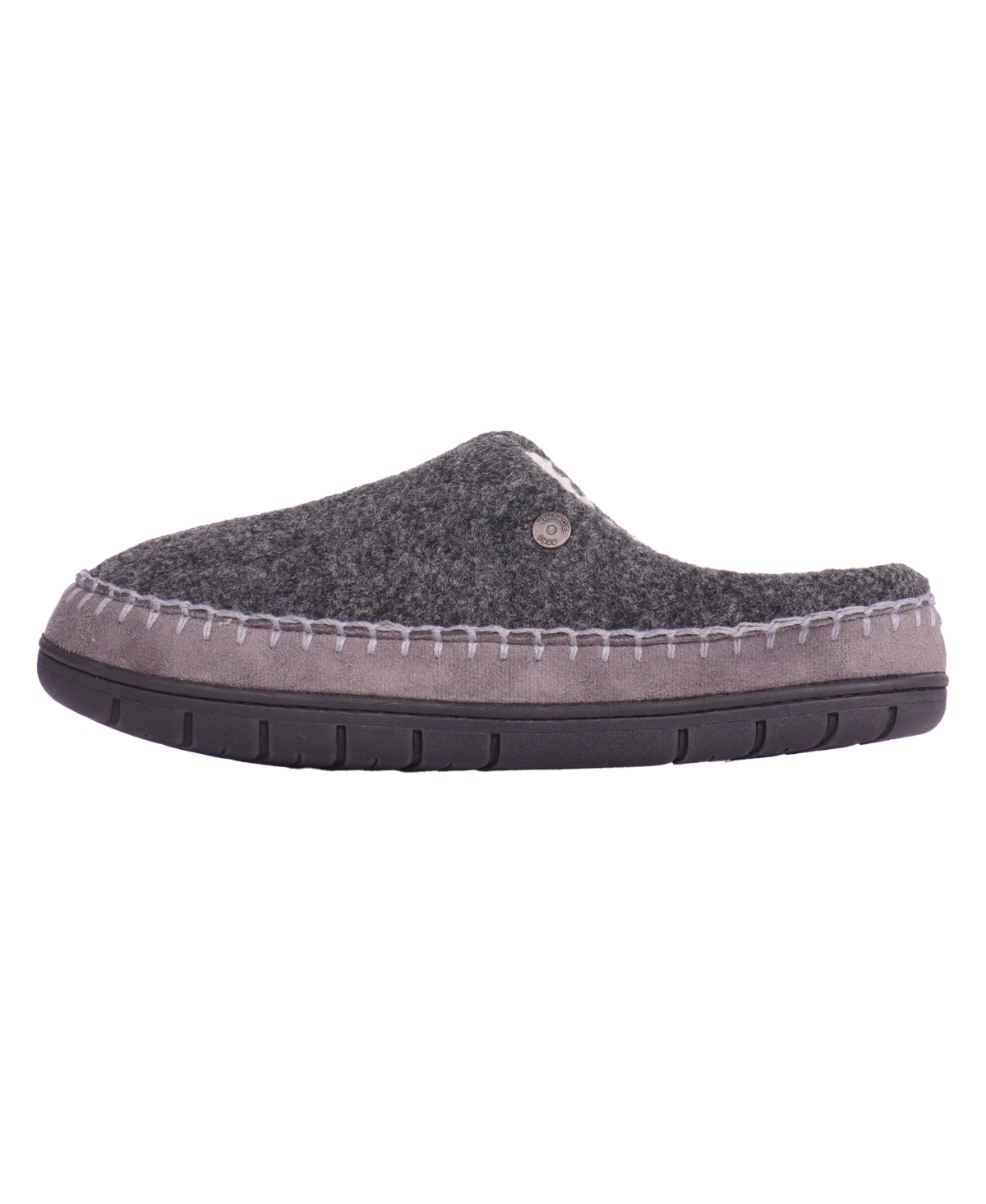 Weatherproof Vintage Men's Felt Clog with Curly Faux Shearling Lining and Indoor-Outdoor Sole Shoe