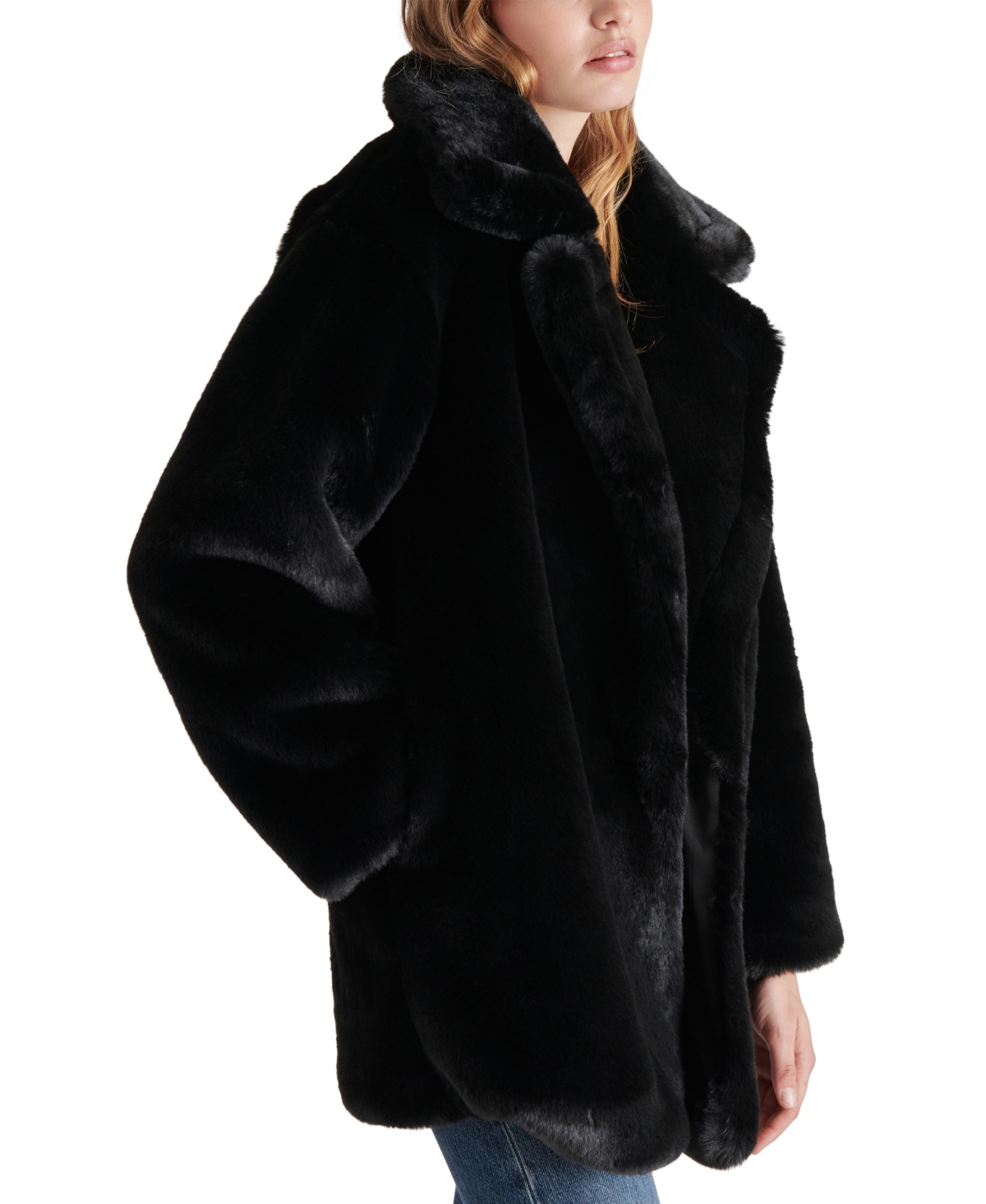 Steve Madden Women's Snow Faux-Fur Teddy Coat