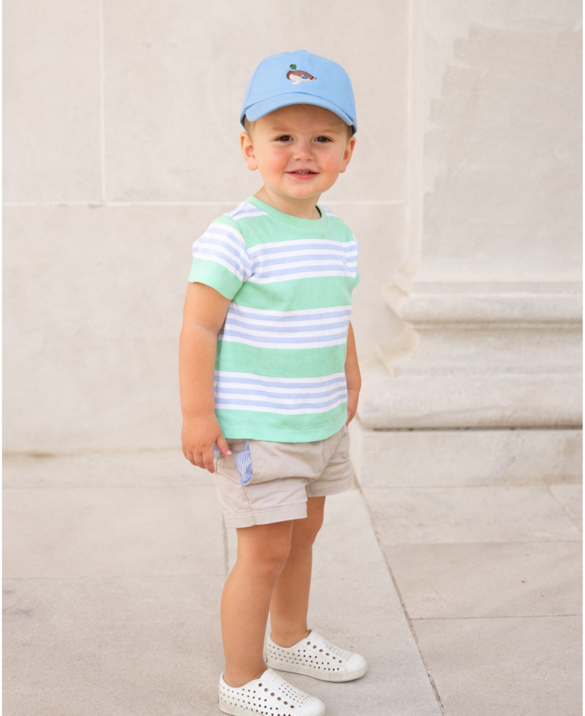 Bits & Bows Boys Boys Mallard Baseball Hat in Blue