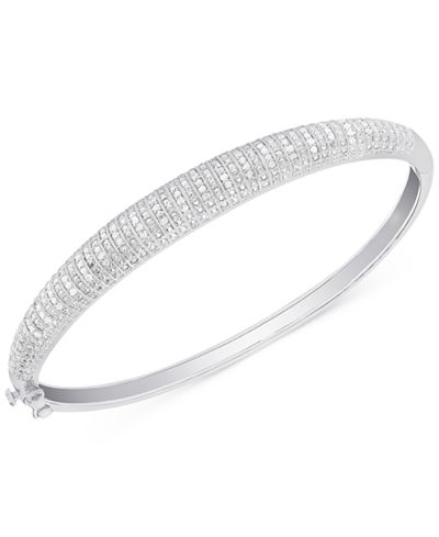 Victoria Townsend (1/2 ct. t.w) Diamond Bangle Bracelet in 18k Gold over Silver-Plated Brass