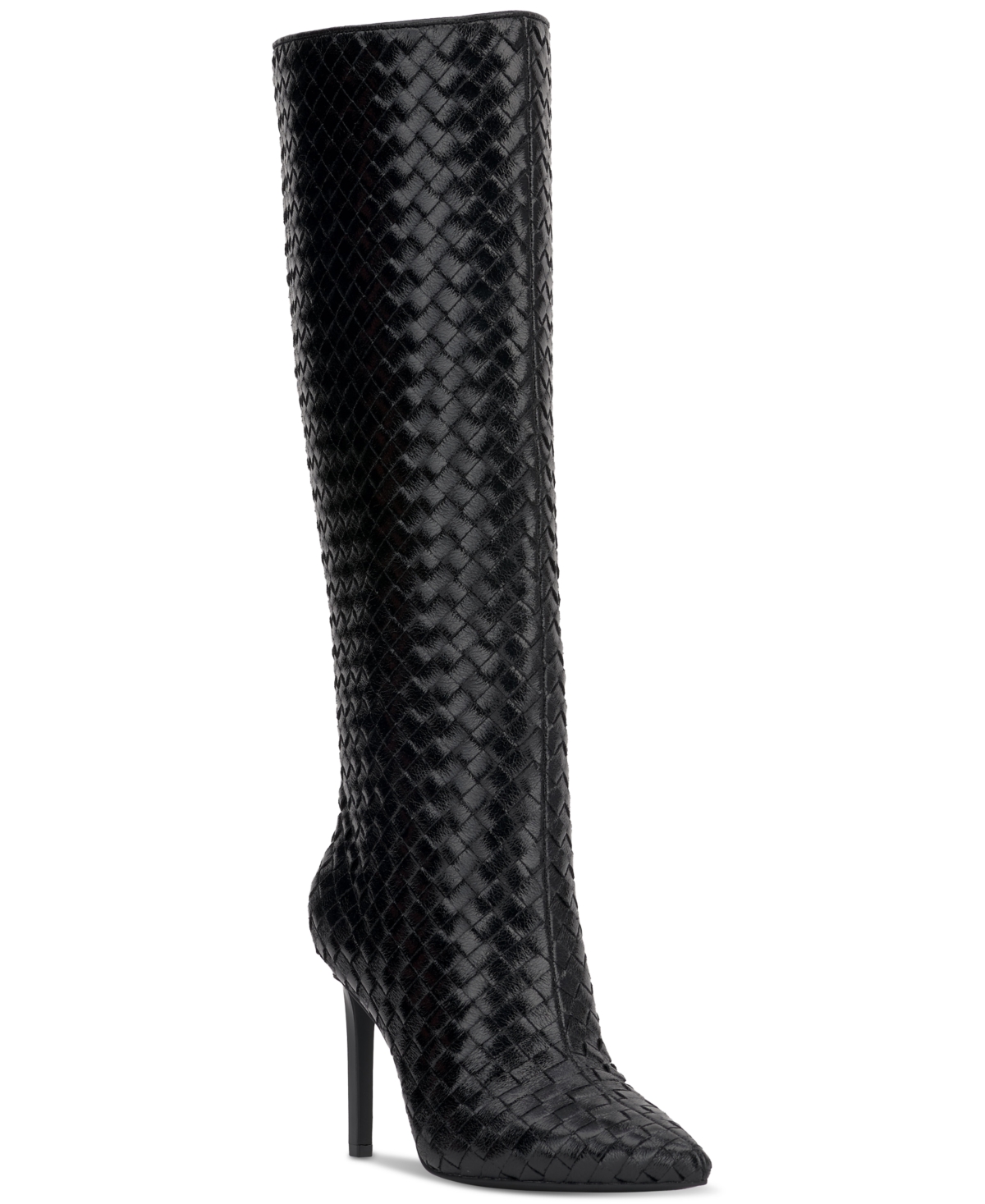 Inc International Concepts Women's Savonia Woven Knee High Boots, Created For Macy's In Black Woven