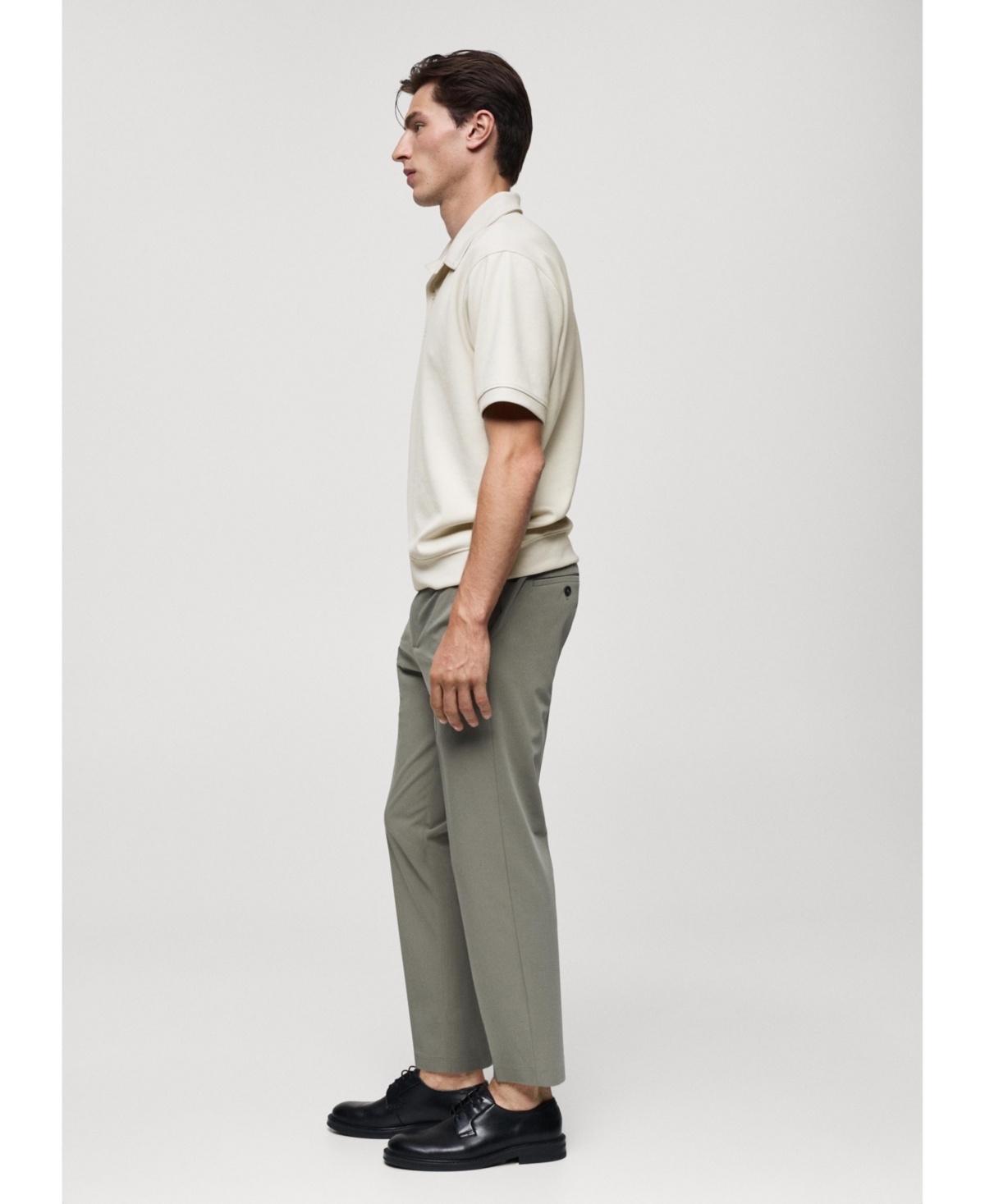 Mango Men's Chunky-Knit Polo Shirt