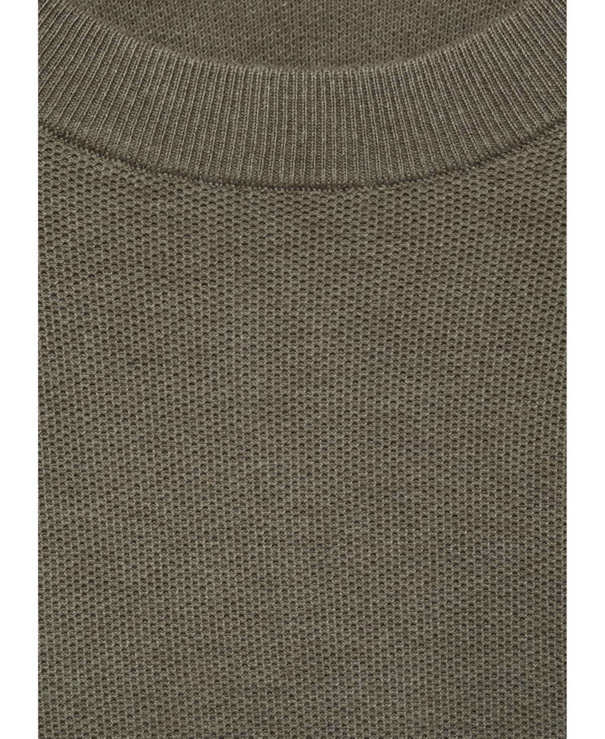 Mango Microstructure Crewneck Sweater In Sand
