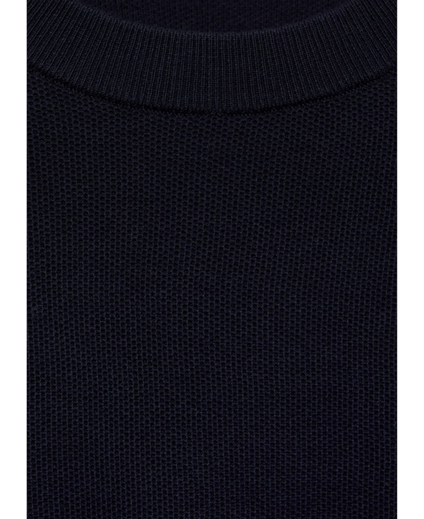Мужской свитер MANGO Fine-Knit Cotton, цвет: Тёмный тёмно-синий — фото 3