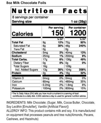 Milk Chocolate Foil Birthday Presents, 2 Pack