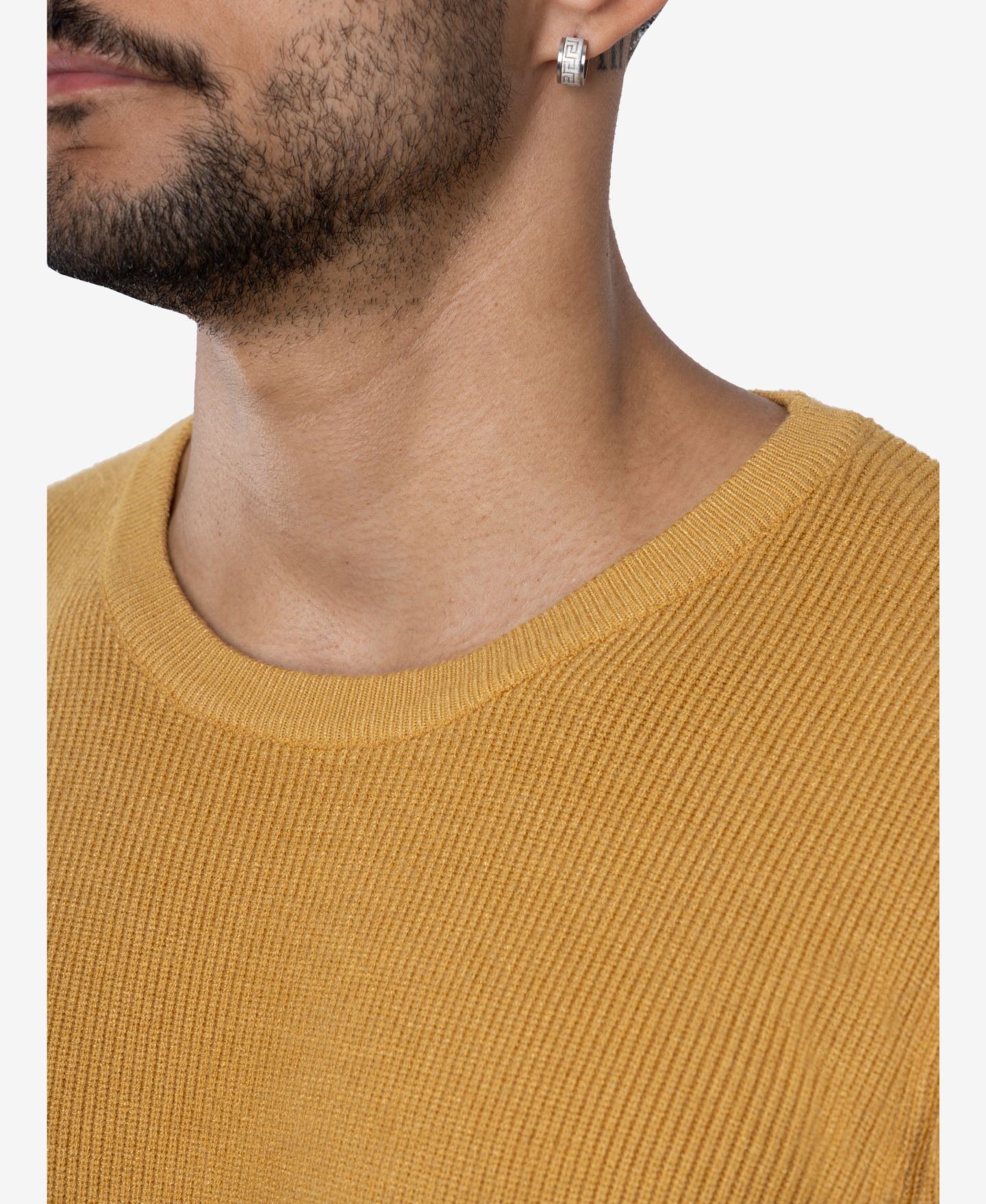 Мужской свитер SPRING + MERCER Ribbed Crew Neck, цвет: Медный — фото 9