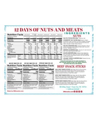 12 Days of Winter Wonder Savory Meat Sticks Nut Medley Advent Calendar, 12 Piece