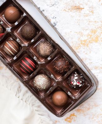 Chocolate Truffle Wine Box Assortment, 12 Pieces