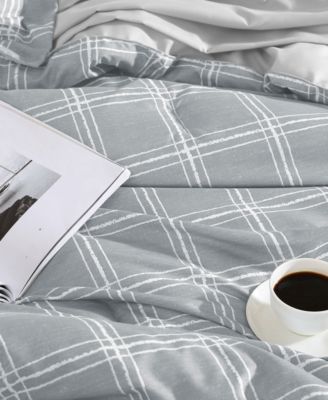 Grid Plaid Reversible 7-Pc. Comforter Set, Queen