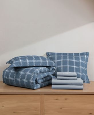 Grid Plaid Reversible 5-Pc. Comforter Set, Twin